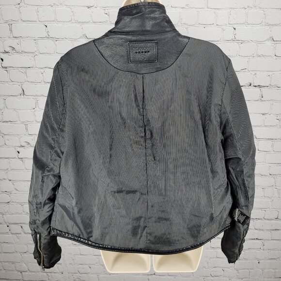 BLANKNYC Black Vegan Leather Moto Biker Collared Zipped Padded Jacket Size XL - Picture 6 of 16